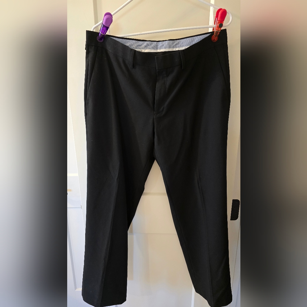 Haggar Premium Men's Classic Black Trousers 34w X 29l